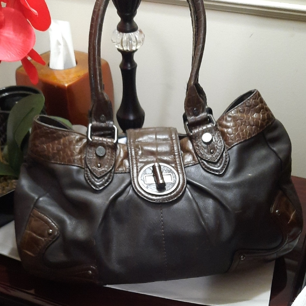 Adrienne Vittadini Dark Brown Shoulder Bag